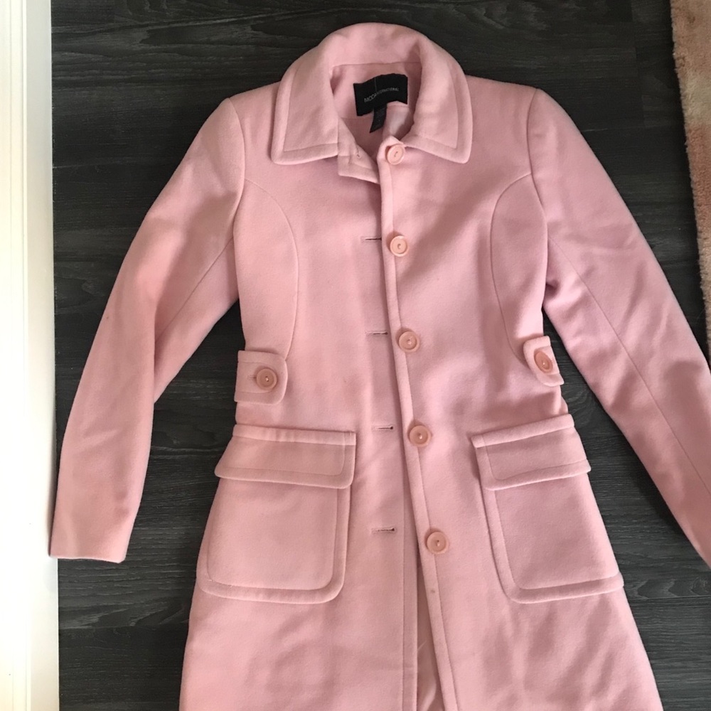 Pink wool coat